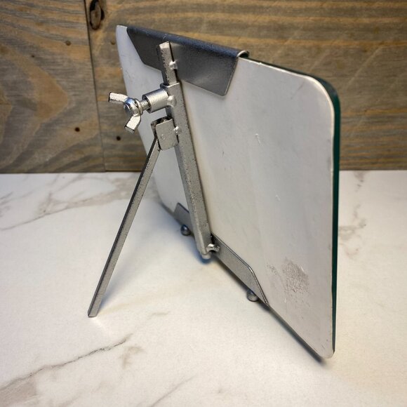 JC and Rollie Beveled Glass Frame with Adjustable Silver Easel Stand Size 5x7 - Picture 4 of 6